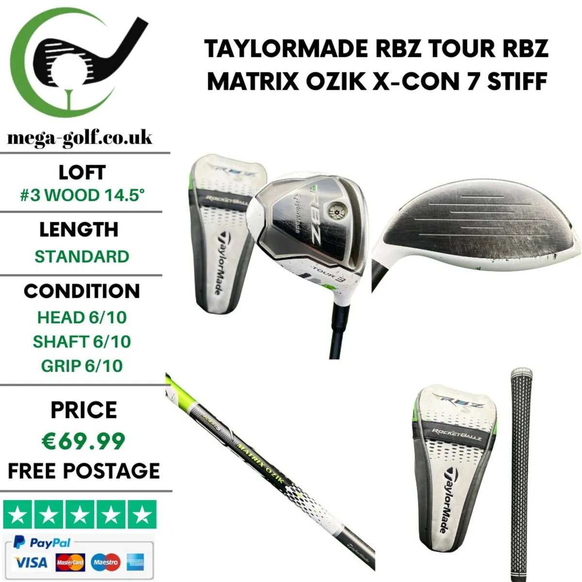 Taylormade RBZ Tour #3 Wood 14.5° / Stiff - Image 1