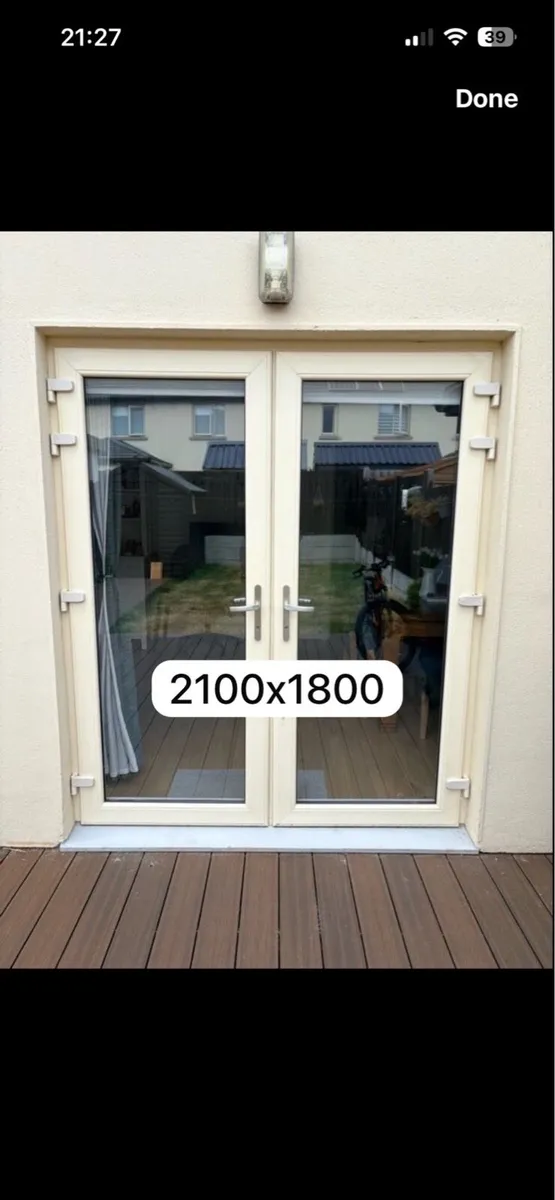 UPVC TRIPLE GLAZED FRENCH DOOR MATCHING WINDOW - Image 1