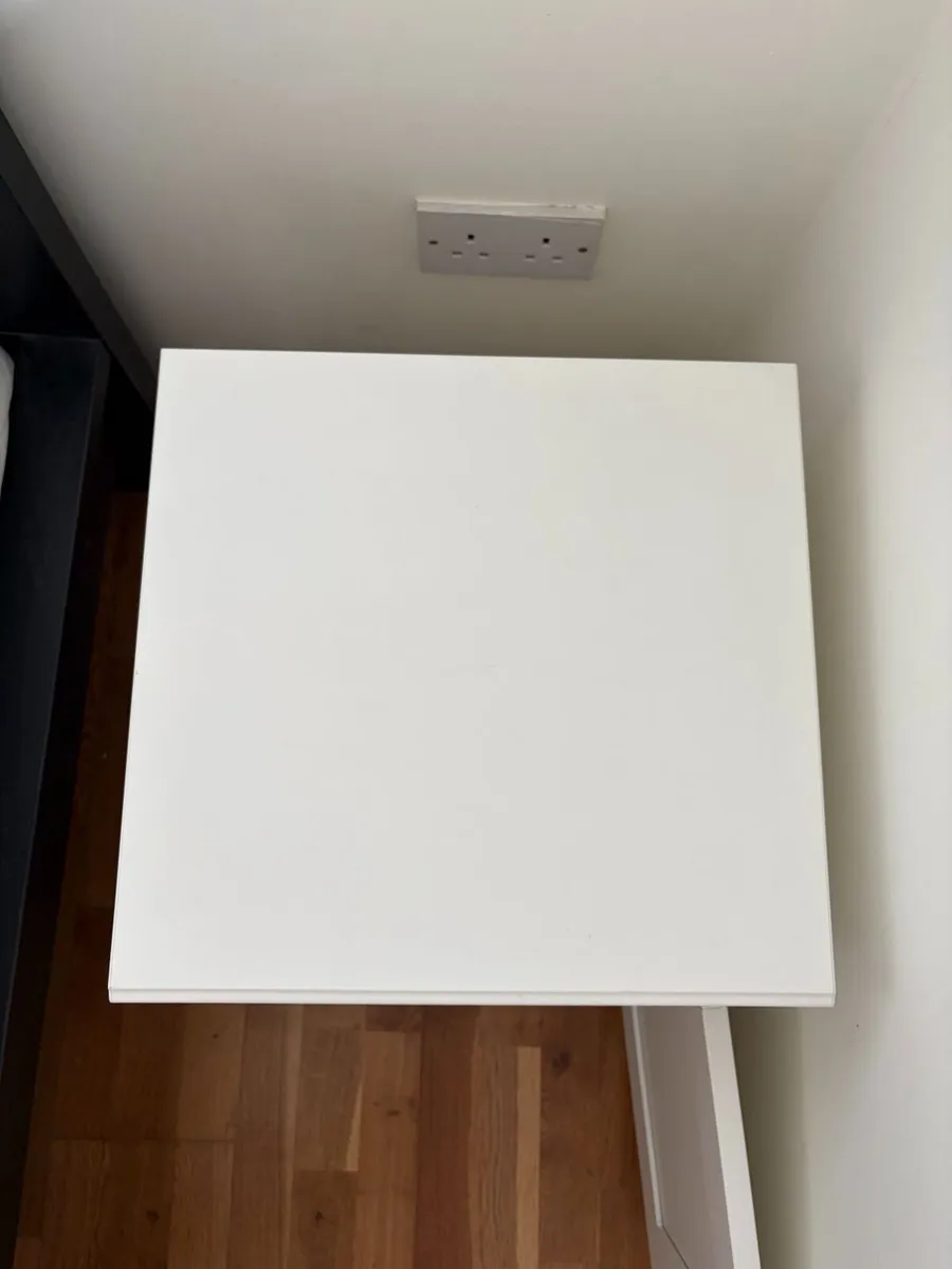 SONGESAND Bedside table, White, 42x40 cm - Image 4