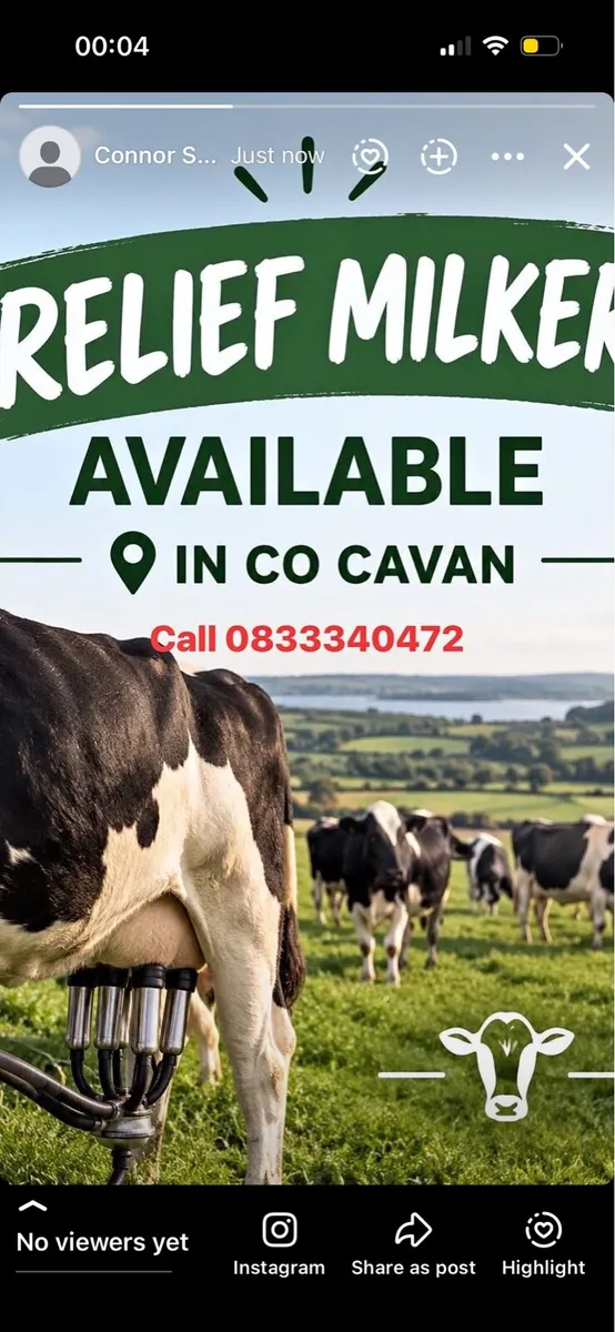 Relief milker available