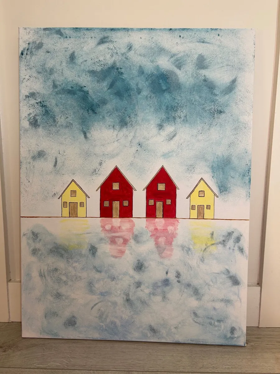 Large lakeside painting - Image 3
