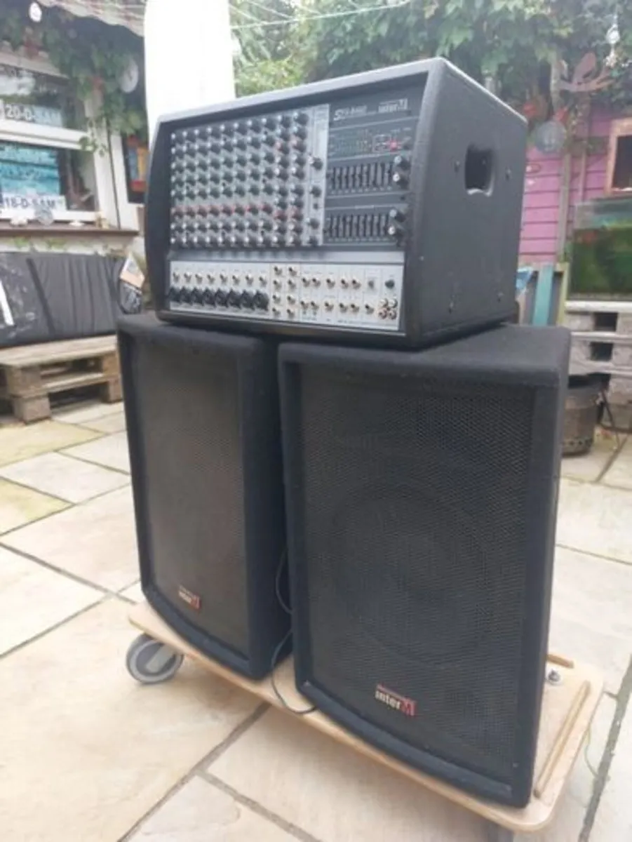 Complete PA System - Inter-M Powered Mixer & Twin - Image 3