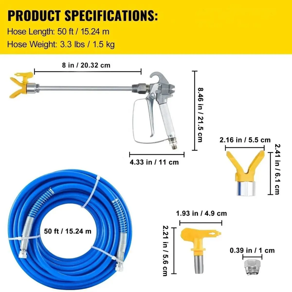 Airless Spray Gun Paint Sprayer Wall Coating Kit - Image 1