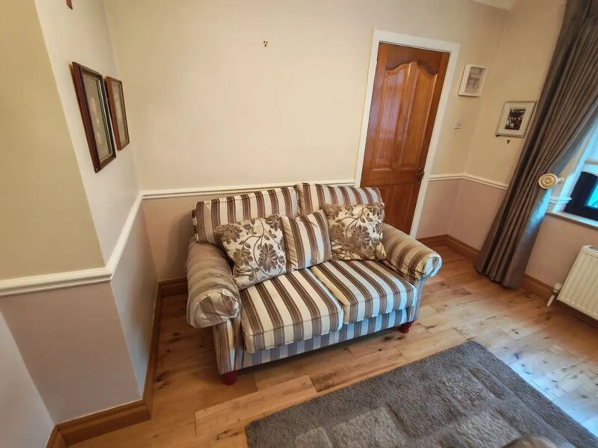 Chesterfield Inspired 3 and 2 seater with Ottoman - Image 3