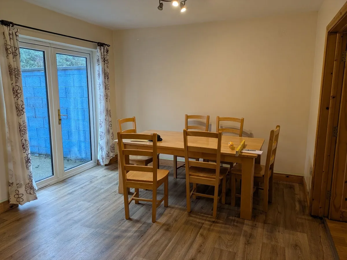 Table and six chairs