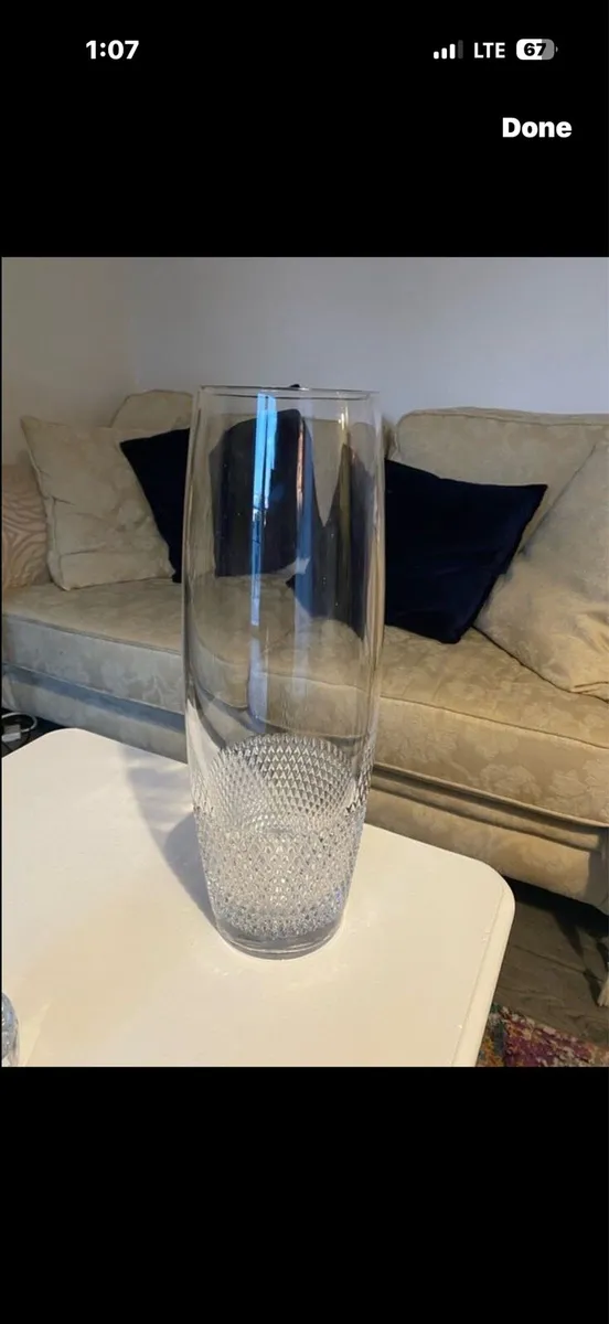 Large Heavy Waterford Crystal Vase - Image 1