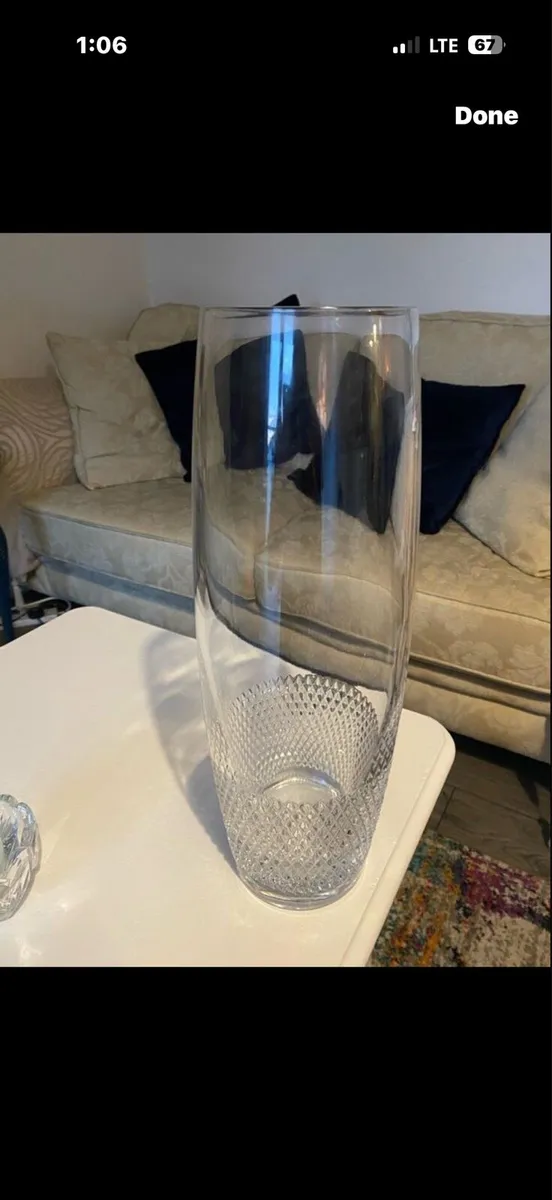 Large Heavy Waterford Crystal Vase - Image 2