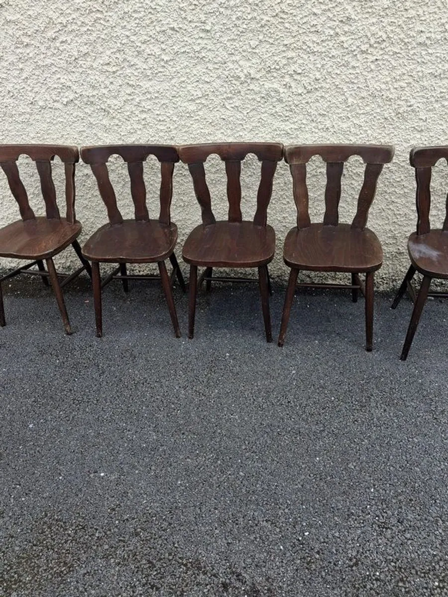 5 Wooden Chairs - Image 1