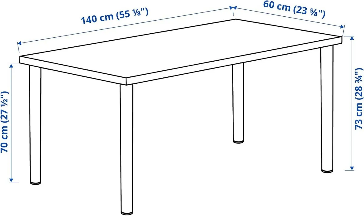 Desk 140x60CM Stained Oak Effect - Image 3