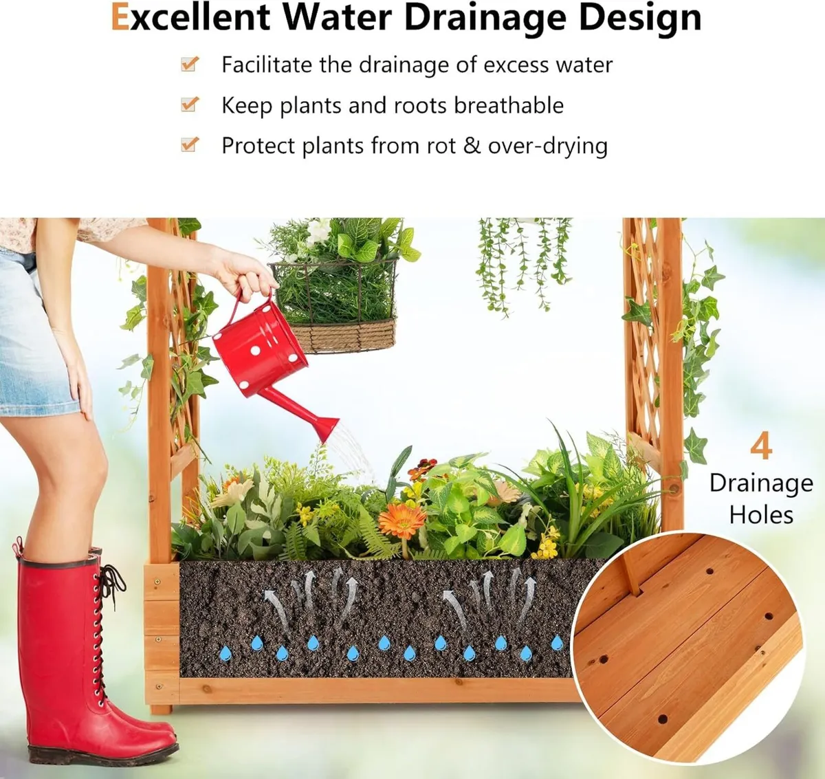 Garden Bed with Arch Trellis - Image 4