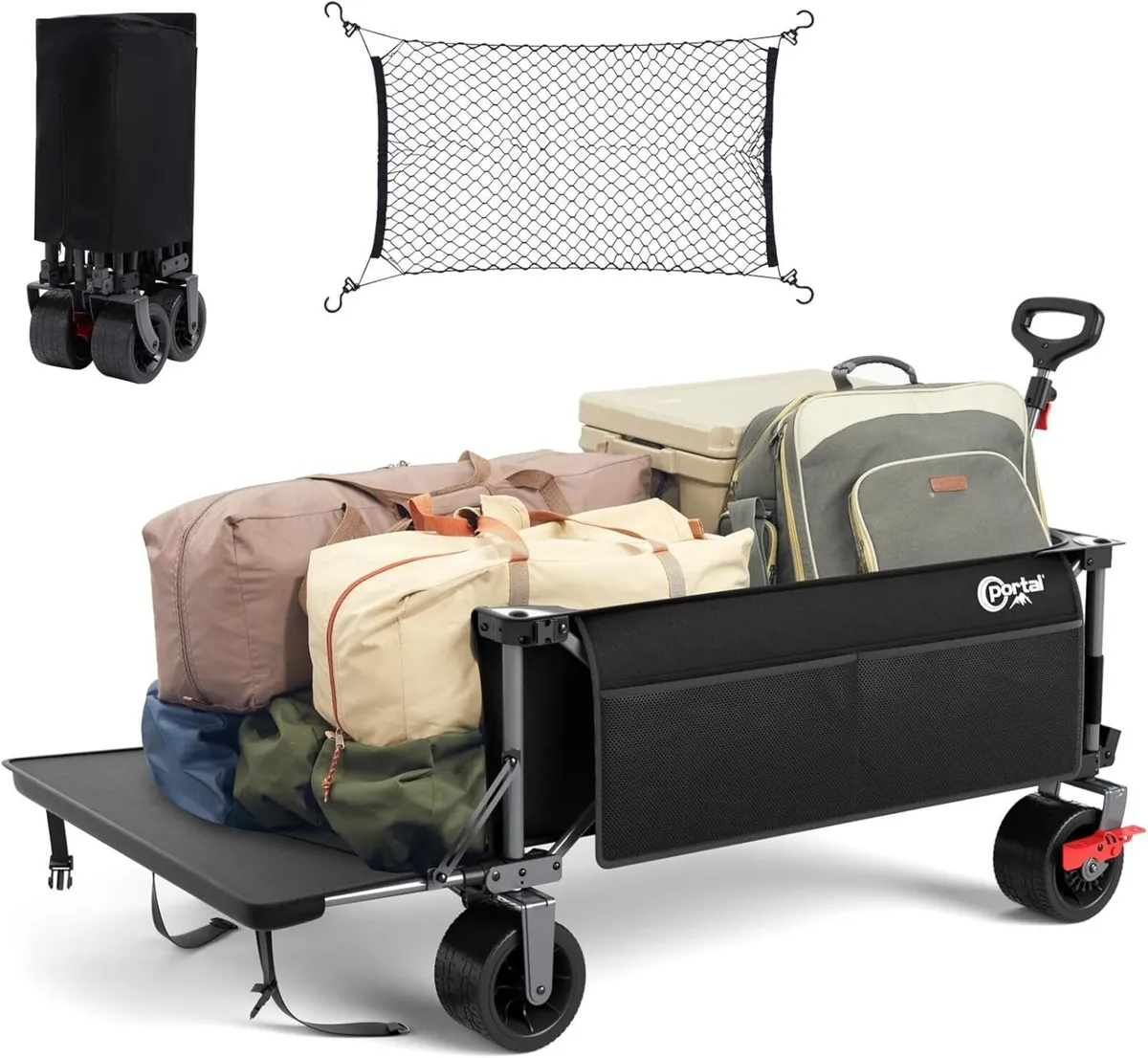 Widened Folding Festival Trolley Xxl with Brakes - Image 1
