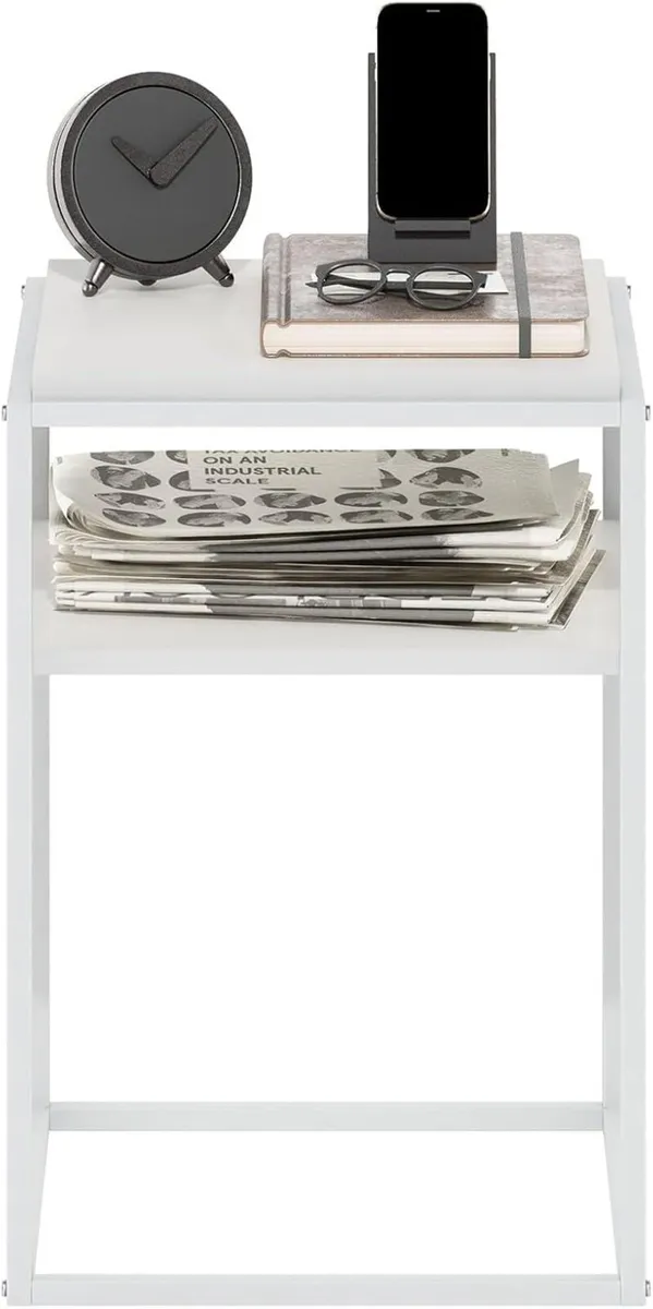 Side Table 2-Tier Stackable Metal Frame - Image 4