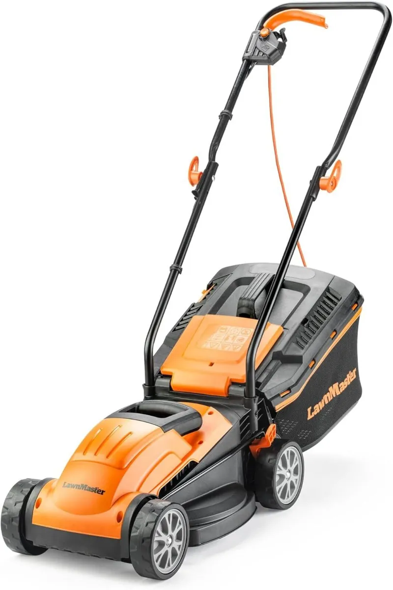 1200W 32CM Electric Lawnmower with Rear Roller - Image 1