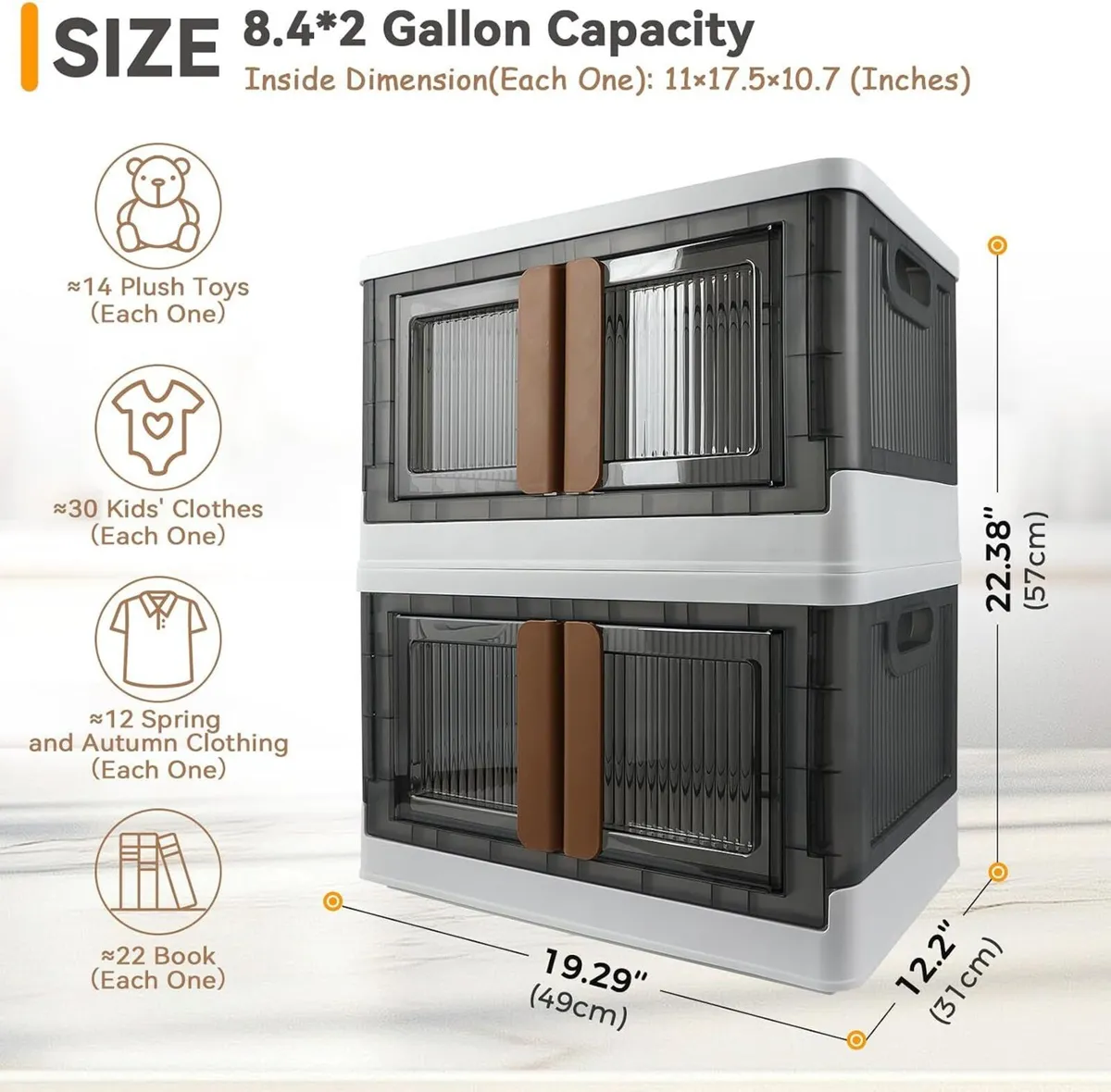 Storage Cabinet 8.4 Gallon (Set of 2) - Image 2