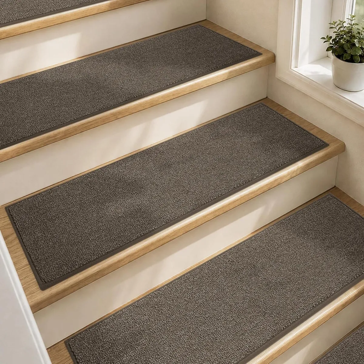 Stair Treads Carpet 15 PC Nonslip Polyester - Image 1