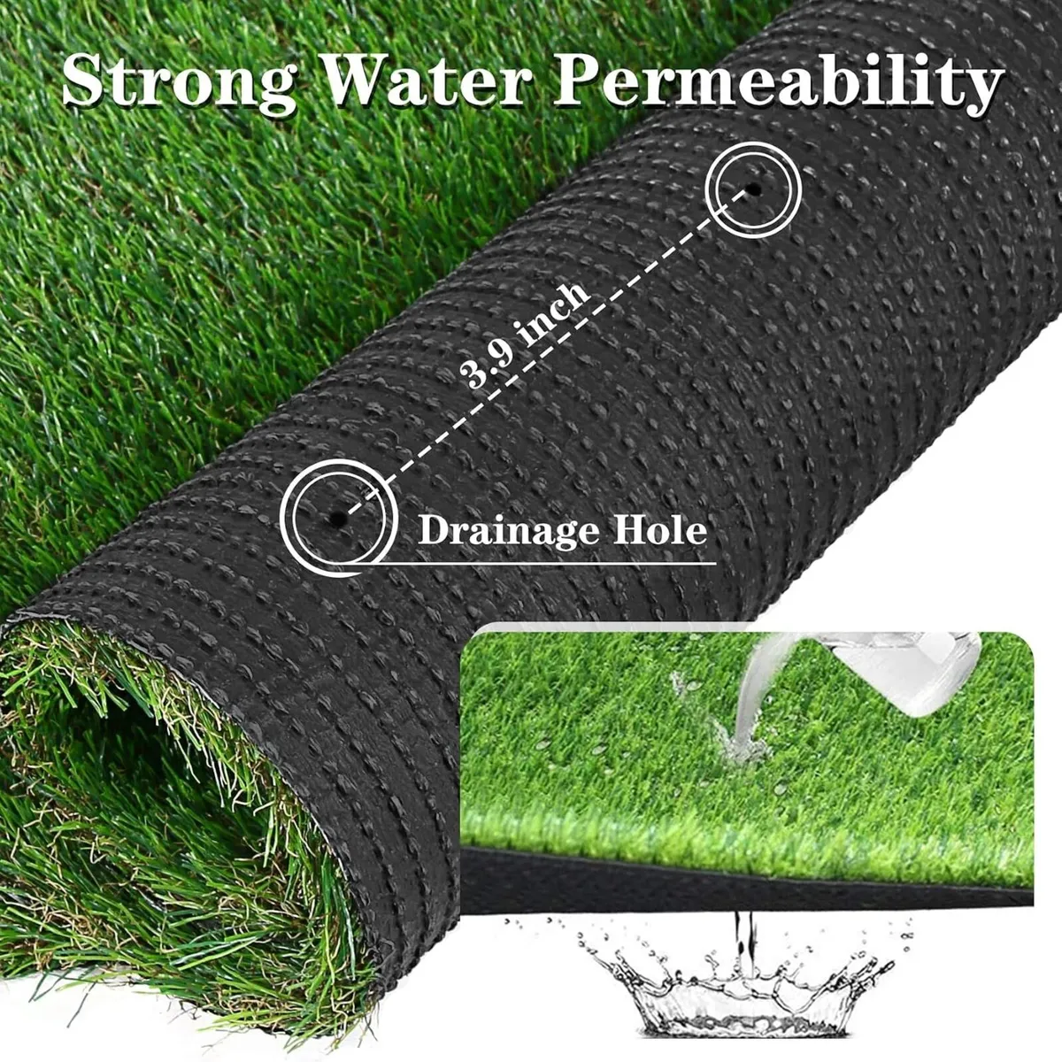 Realistic Artificial Grass Roll 1m X 4m 25MM - Image 3