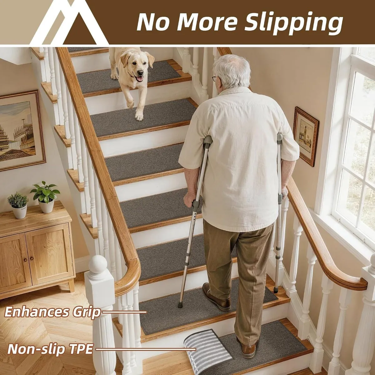 Stair Treads Carpet 15 PC Nonslip Polyester - Image 4
