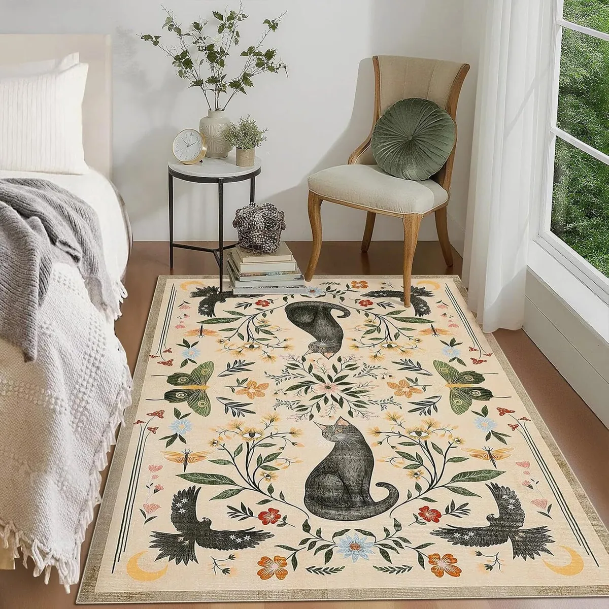 Washable Cat Area Rug Low Pile - Image 3