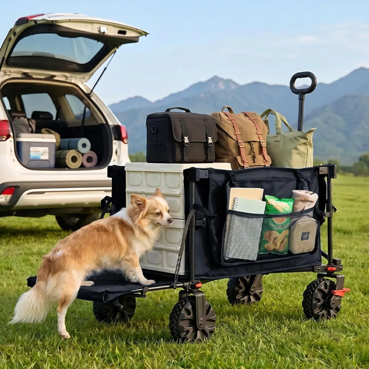 Trolley 400L with Tailgate Folding Camping - Image 2