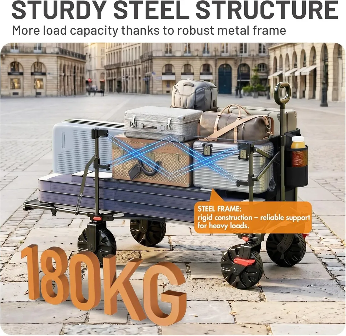 Trolley 400L with Tailgate Folding Camping - Image 4