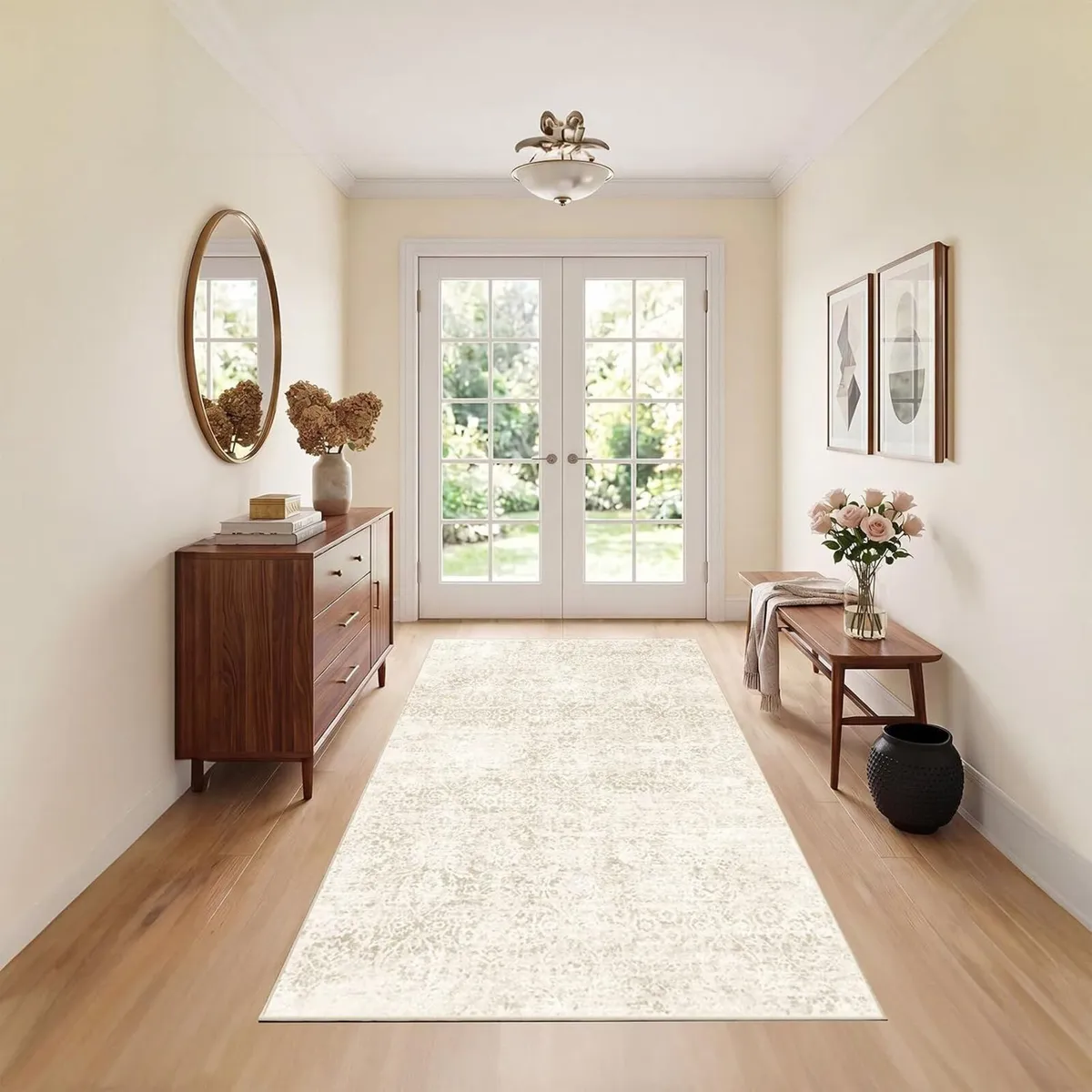 Living Room Rugs Vintage Rug Runner - Image 1