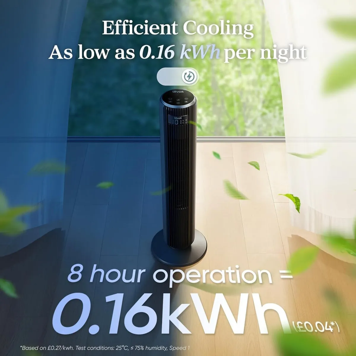 23db Silent Tower Fan Bladeless for Bedroom Energy - Image 4