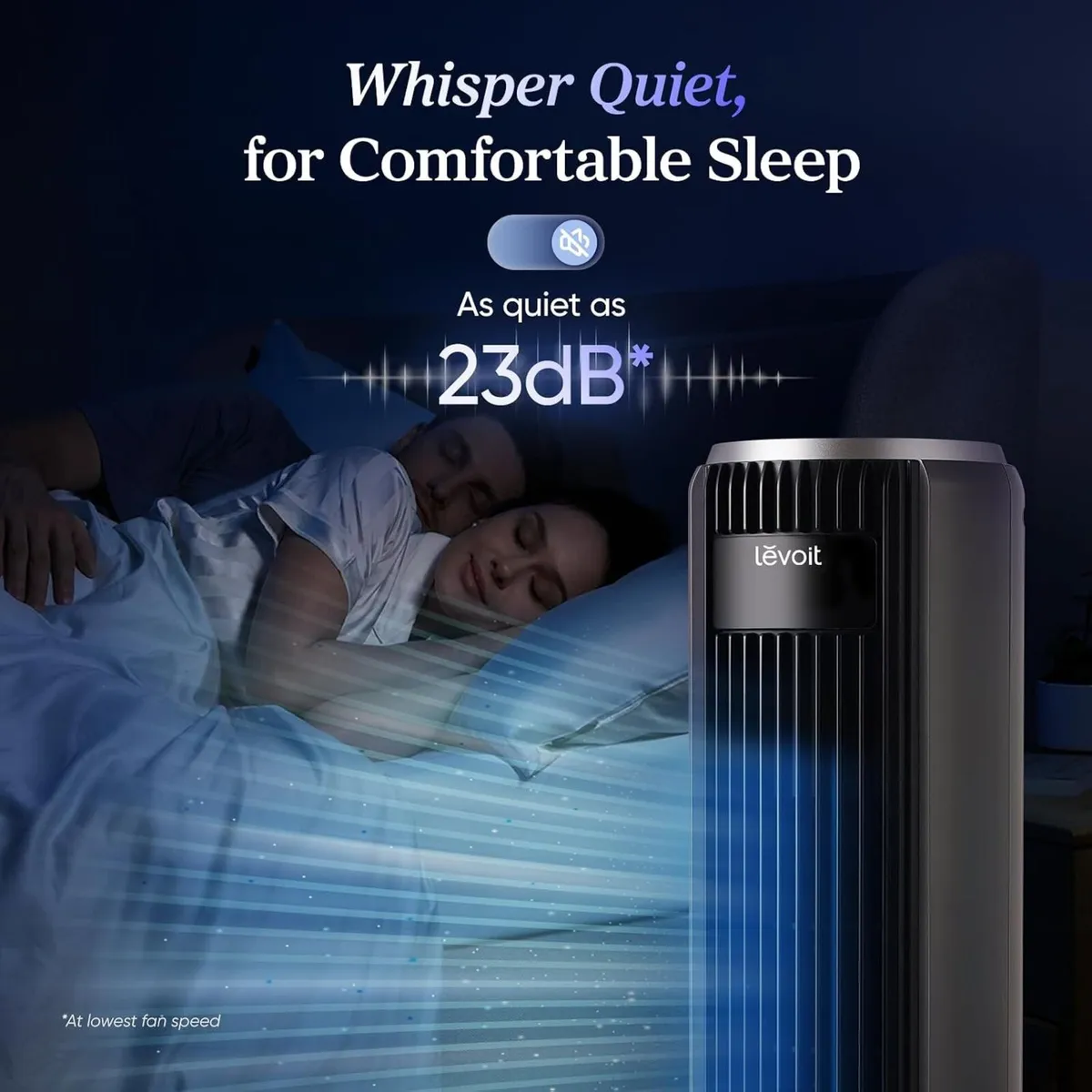 23db Silent Tower Fan Bladeless for Bedroom Energy - Image 2