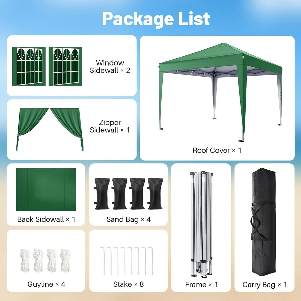 Pop Up Gazebo with Sides 3m X Upf - Image 3