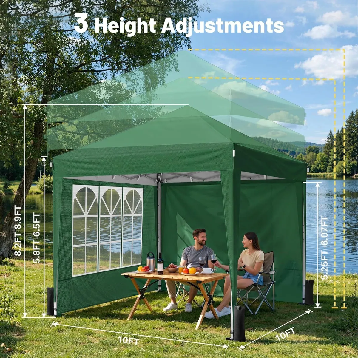 Pop Up Gazebo with Sides 3m X Upf - Image 4
