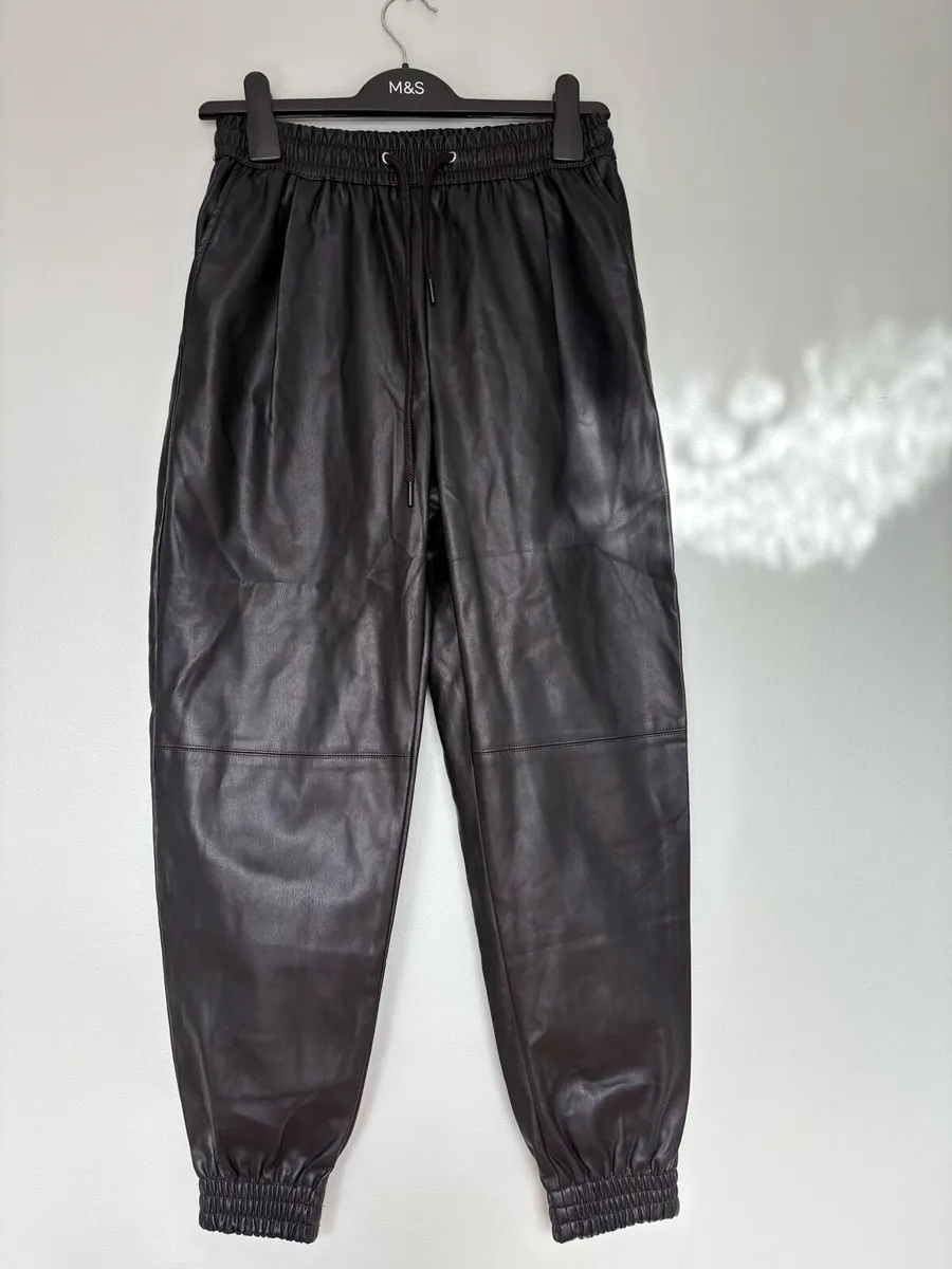 Ladies leather look trousers - Image 1