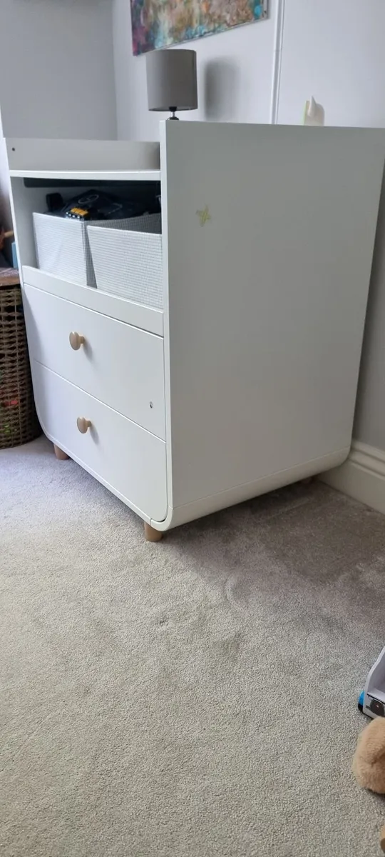 Changing table with drawers white | Ikea MYLLRA - Image 1