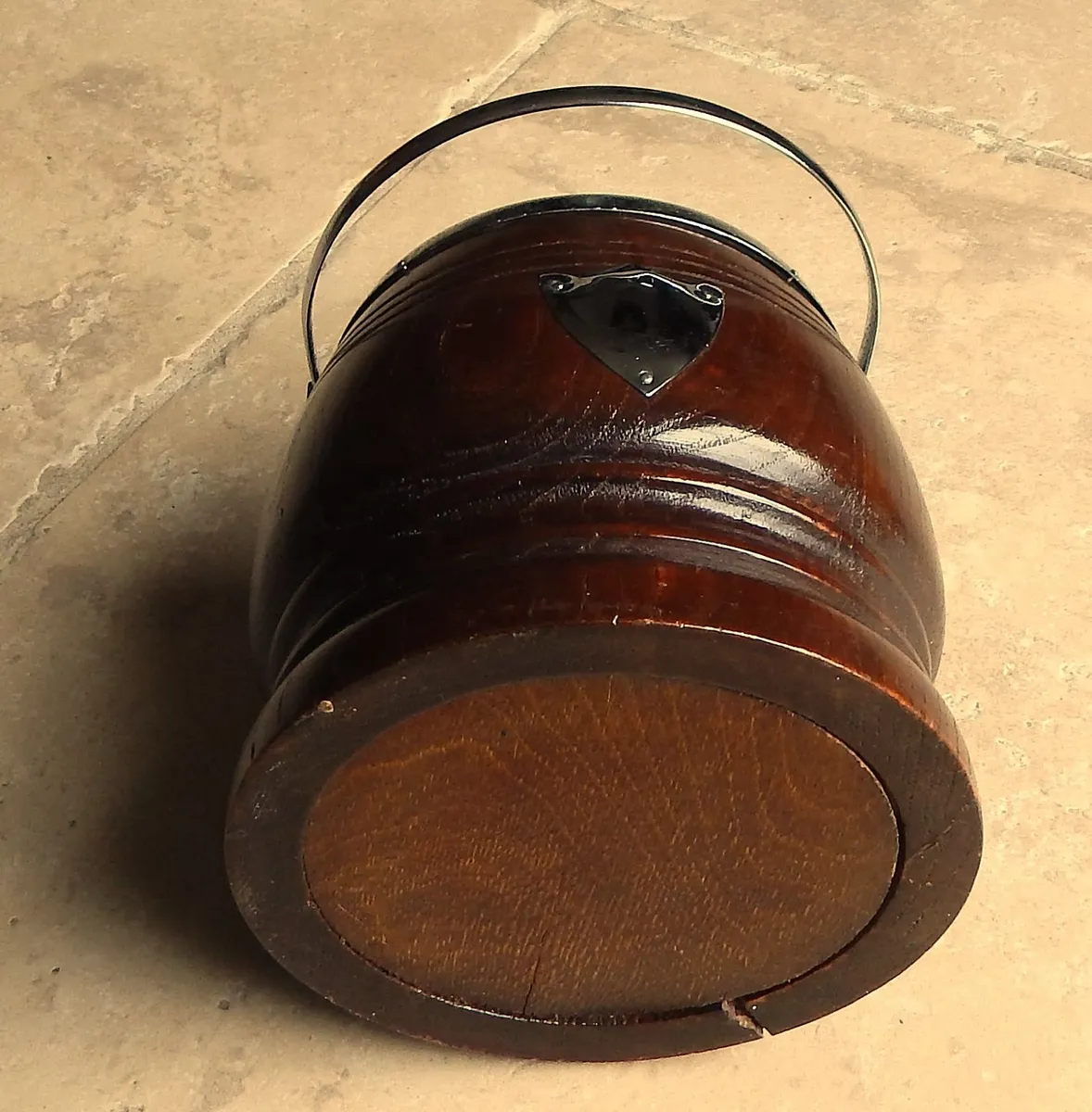 Vintage Oak Biscuit Barrel/Ice Bucket - Image 4