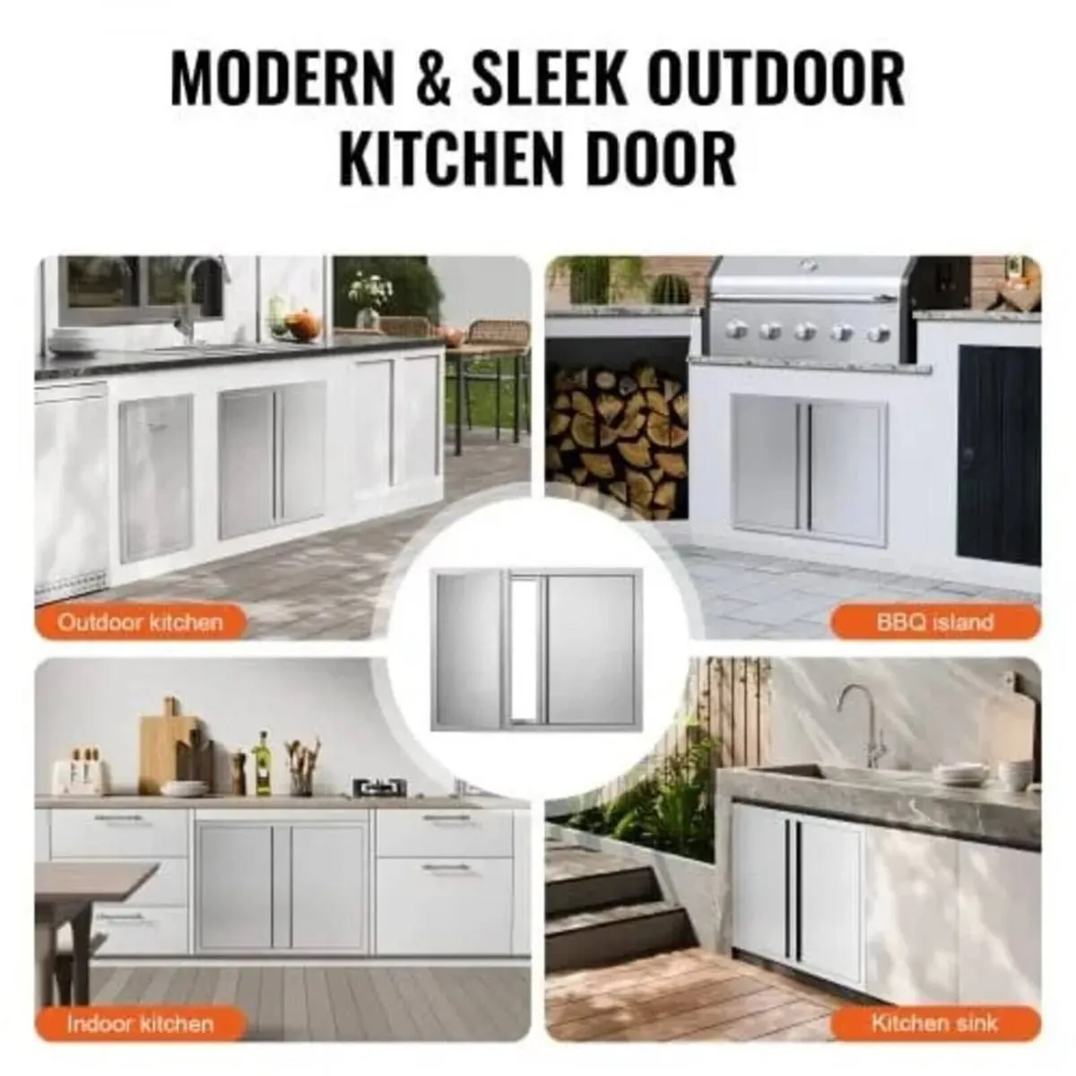BBQ Outdoor Kitchen Access Door Double 787x609mm - Image 1