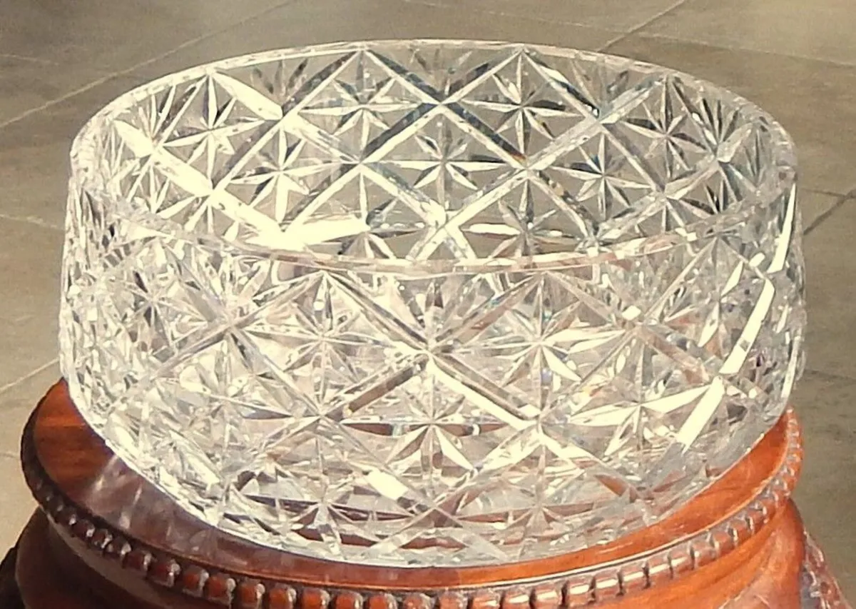 Large Cut Crystal Bowl - Image 2