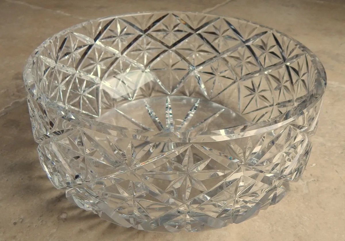 Large Cut Crystal Bowl - Image 3