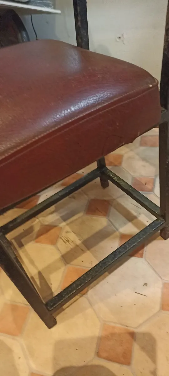 1960s Low Bar Stool with Back - Image 2