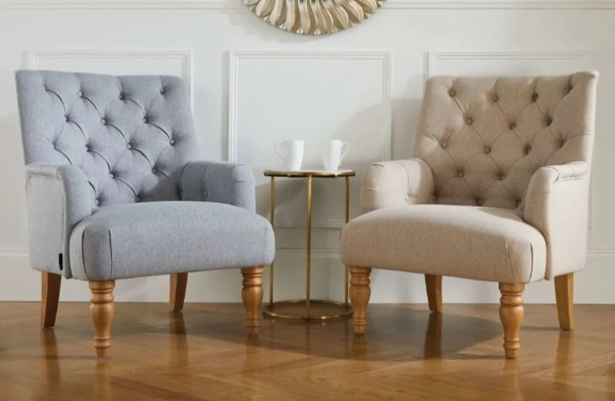 Padstow Button Back Armchair - Image 1