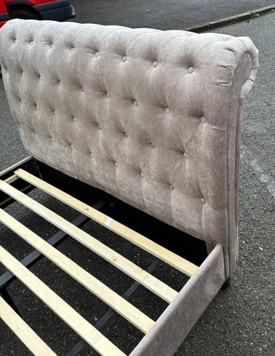 Sleigh double bed Frame with mattress - Image 4