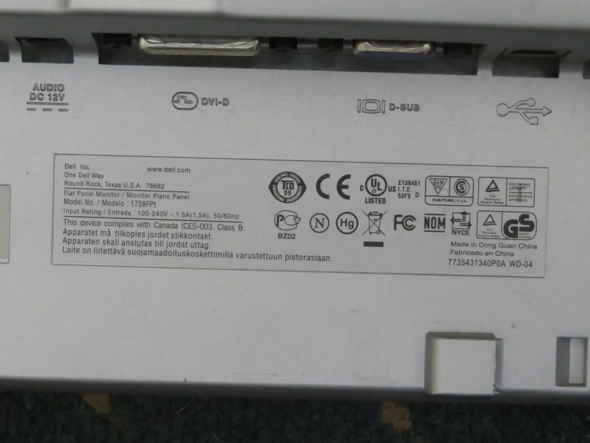 Dell Monitor (17inch, VGA) - Image 3