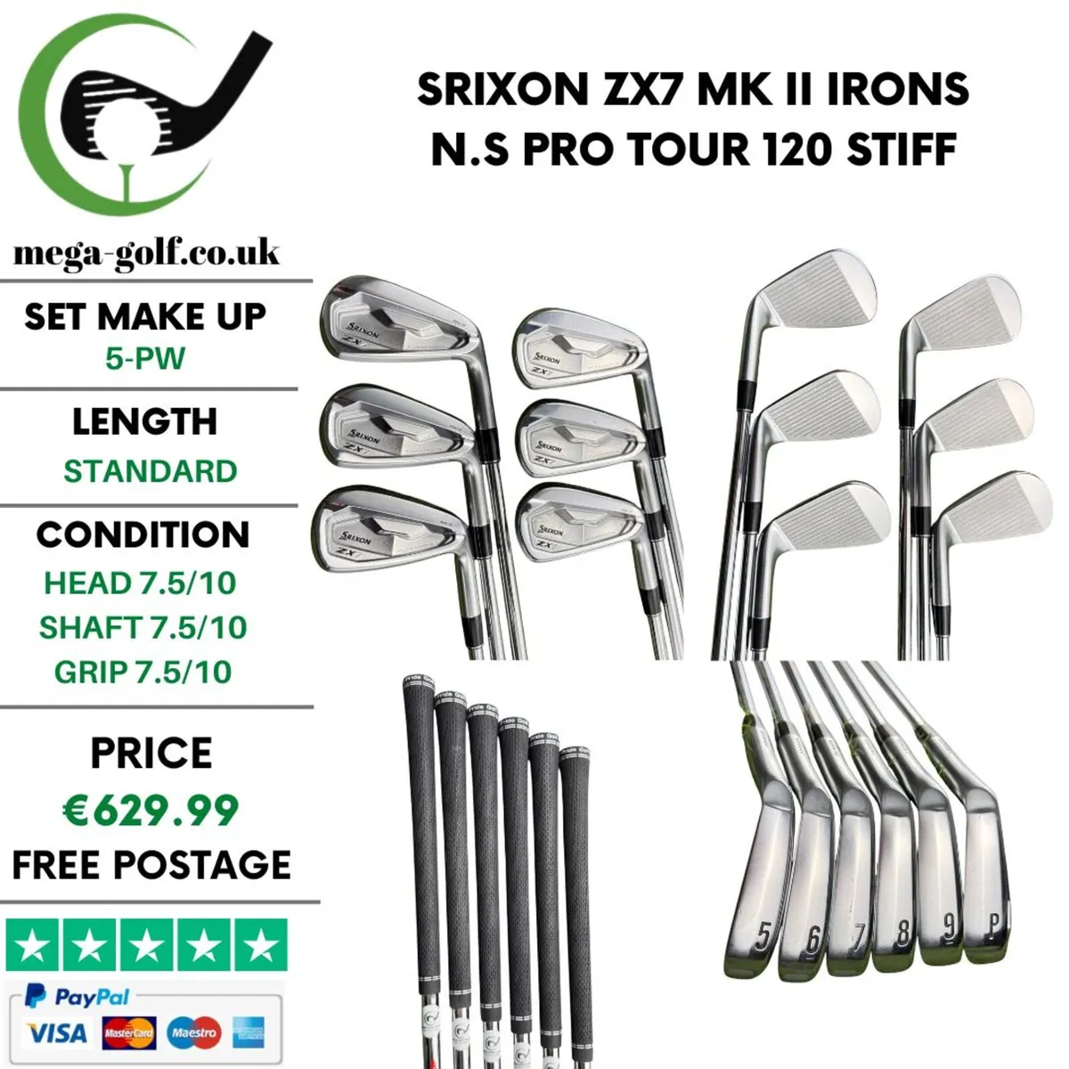 Srixon ZX7 Mk II Irons / 5-Pw / Stiff - Image 1