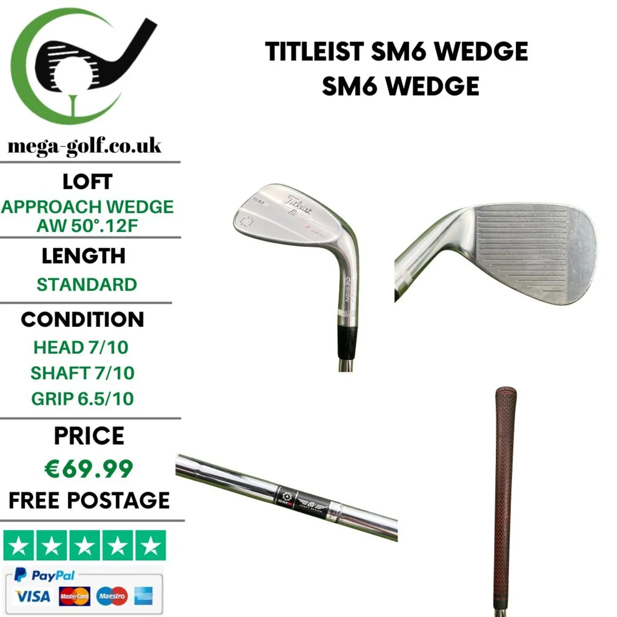 Titleist SM6 Wedge Aw 50°.12F / SM6 Wedge - Image 1