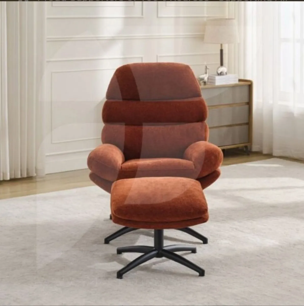 Clark Leisure Chair w/Footstool / 3 Colours - Image 2
