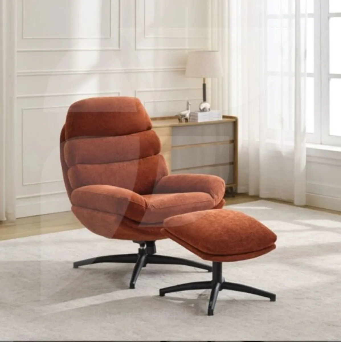 Clark Leisure Chair w/Footstool / 3 Colours - Image 1