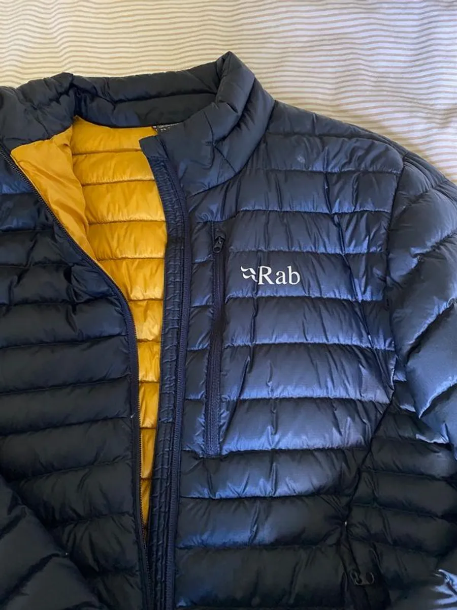 Men's Blue Rab Microlight Down Jacket - Image 2