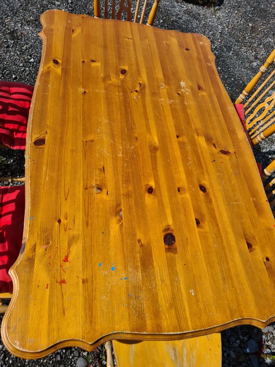 Large Kitchen Table with 6 chairs delivery locally - Image 1