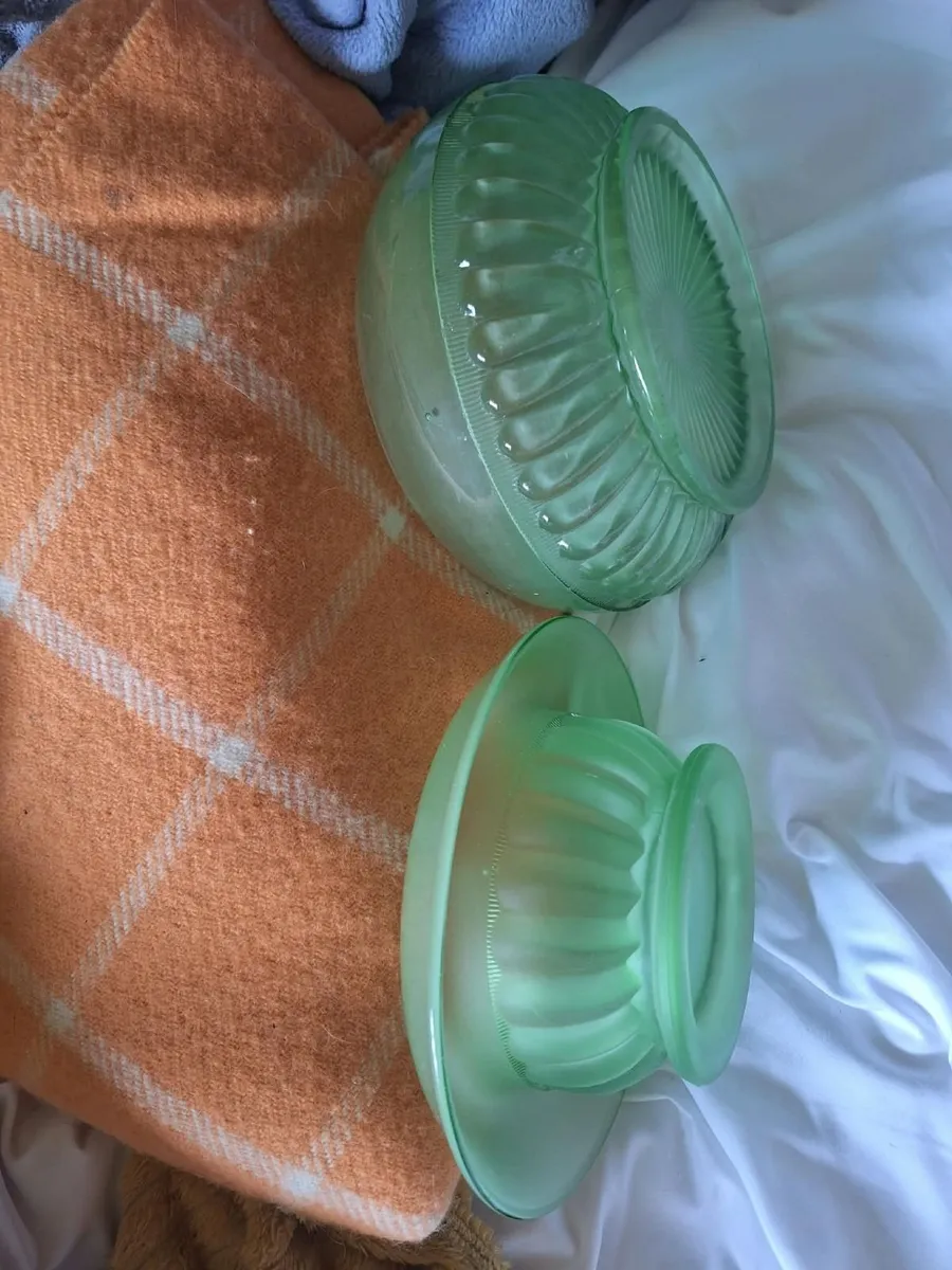 Vintage 1930s Art Deco Davidson Frosted Bowl Set - Image 2