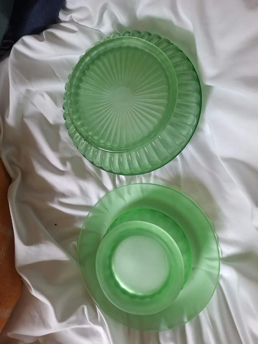 Vintage 1930s Art Deco Davidson Frosted Bowl Set - Image 3