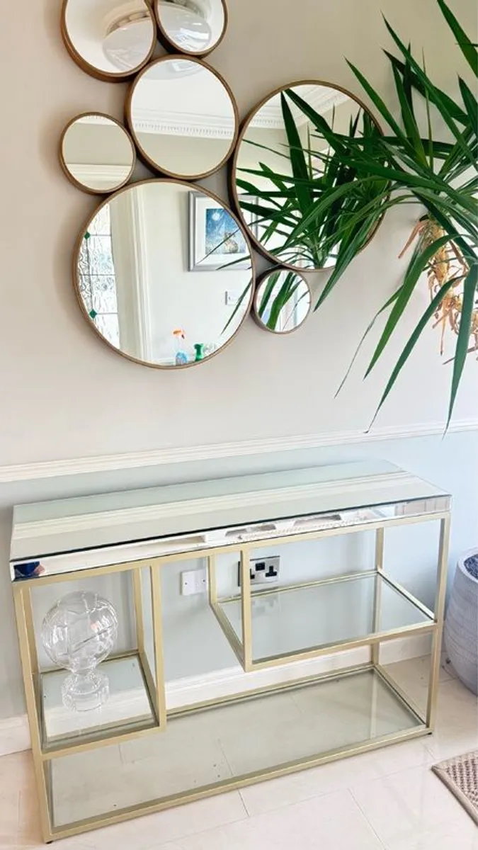 Hall table and mirror - Image 1
