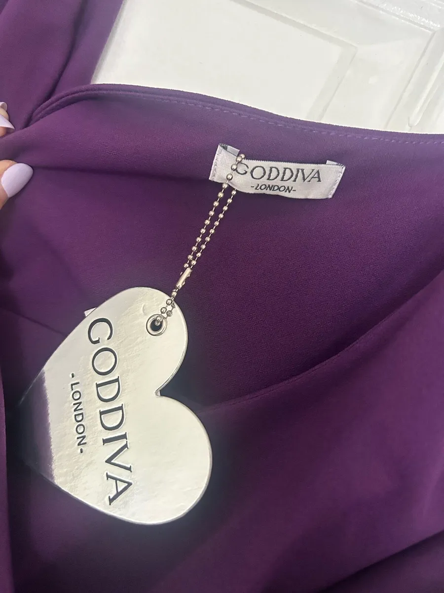 Purple Goddiva dress - Image 4