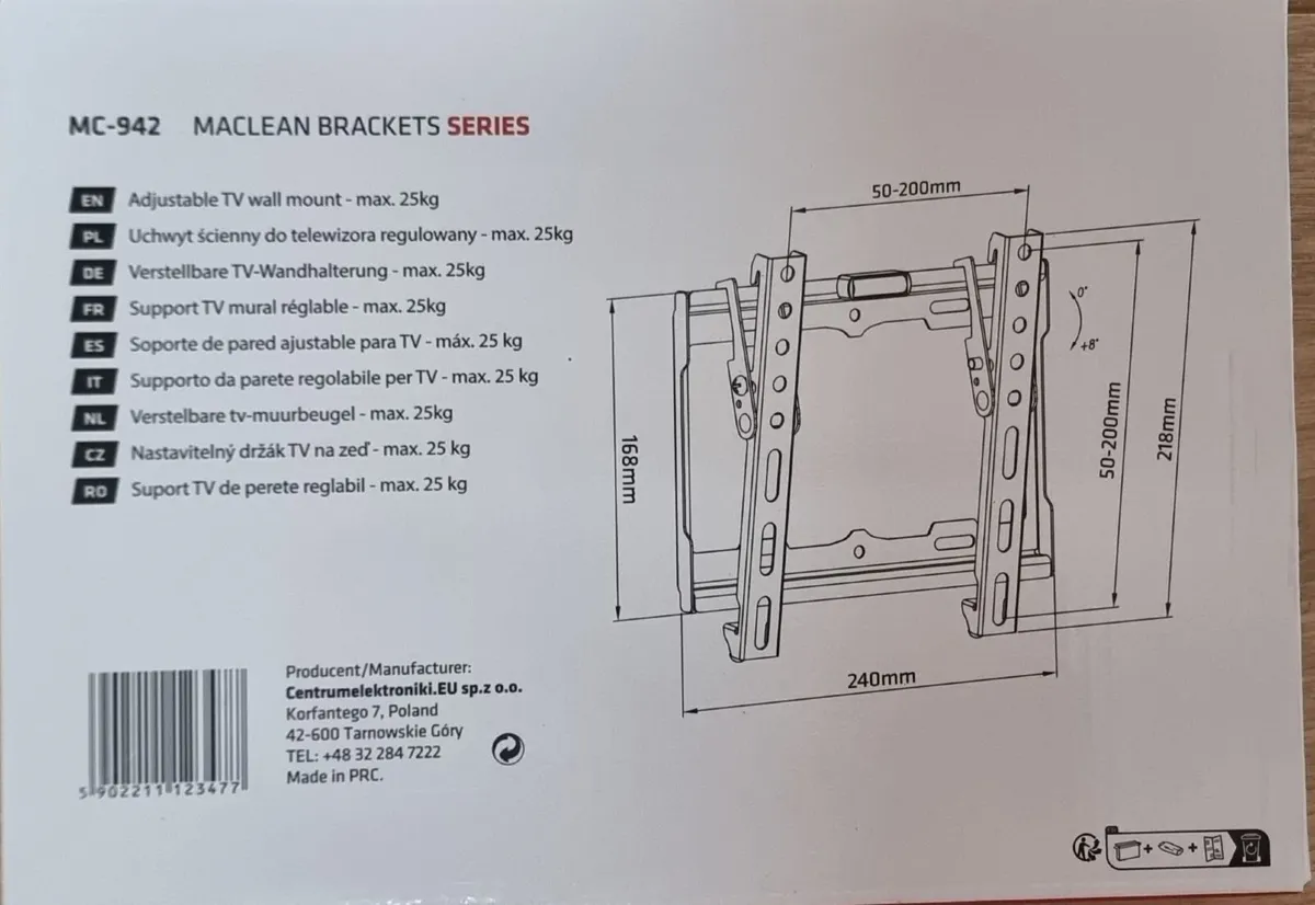 Tv Wall Mount Bracket Flat Tilt 13" - 42" - Image 2